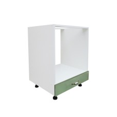 Corp pentru cuptor incorporabil cu sertar Zebra, alb/MDF VERDE, fara blat, 60 x 82 x 57 cm